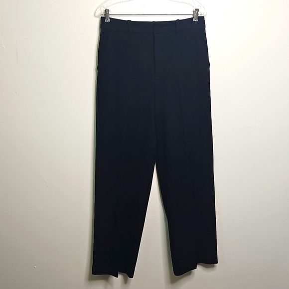 On 34th by Macy’s Black StraightLeg High-Rise Pants Flat Front Size 8 EUC - Picture 1 of 6